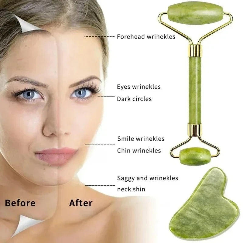 KIT RODILLO FACIAL JADE + GUASHA LIFTING